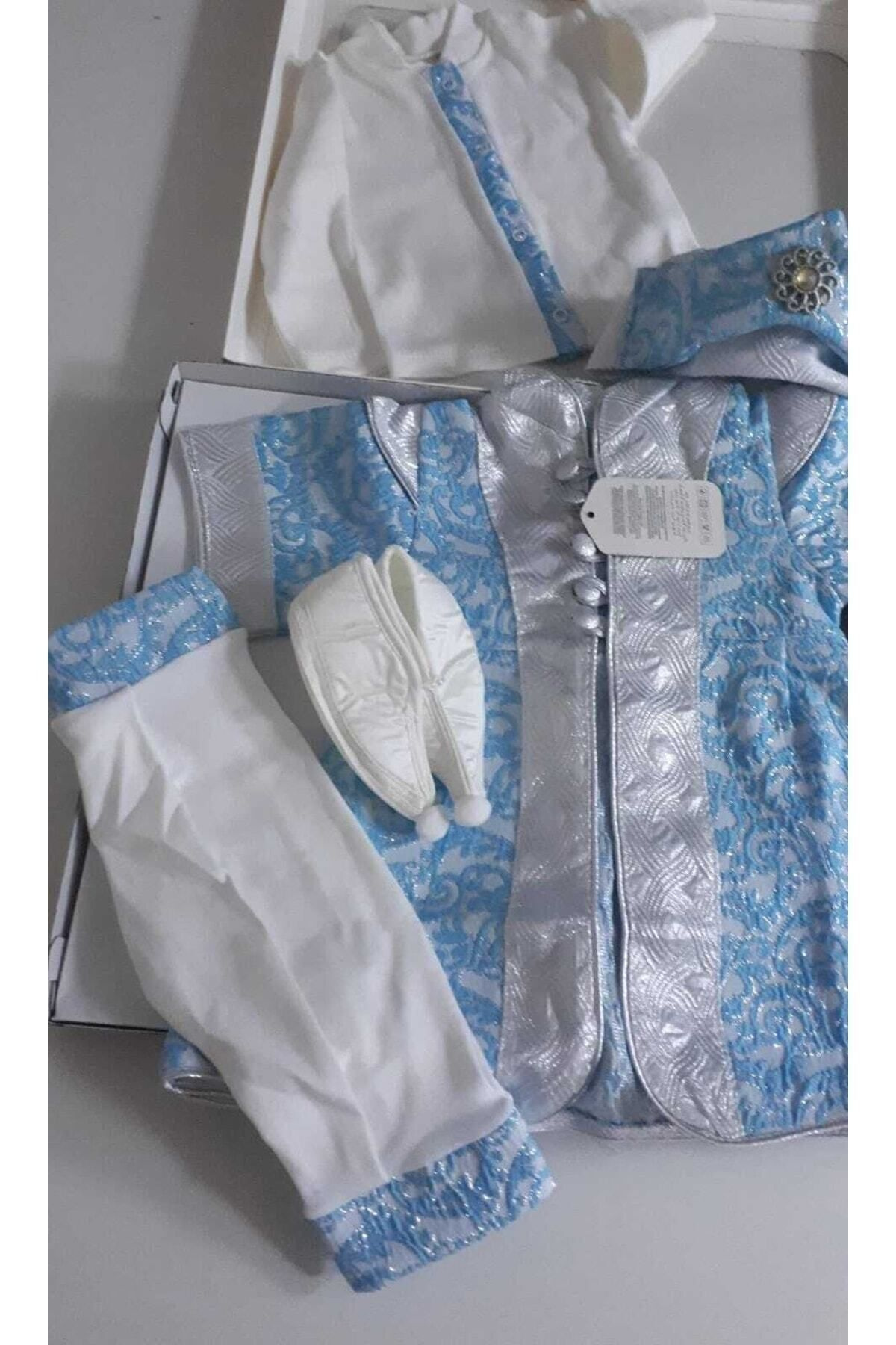 Light Blue Prince Sultan Baby Outfit Set 6–9M | Sünnet & Mevlüt Ceremony Suit