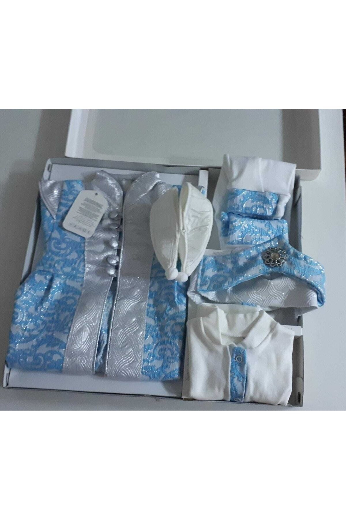 Light Blue Prince Sultan Baby Outfit Set 6–9M | Sünnet & Mevlüt Ceremony Suit