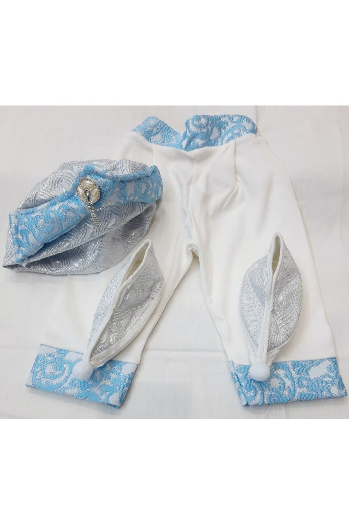 Light Blue Prince Sultan Baby Outfit Set 6–9M | Sünnet & Mevlüt Ceremony Suit