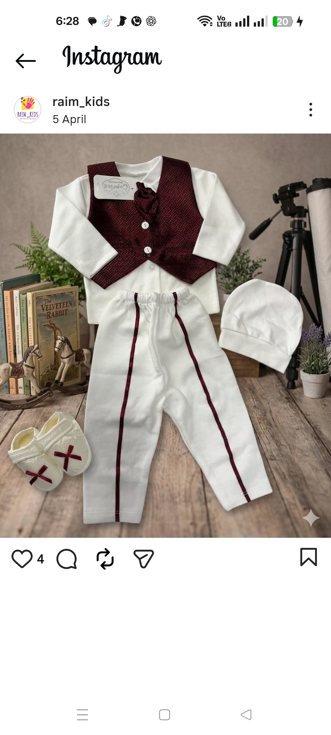 -Piece Baby Boy Formal Suit Set – Burgundy Vest Tuxedo Outfit with Trousers & Shoes (3–6 Months)