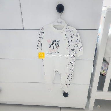 Footed Floral Sleepsuit “You Are My Flower” | Soft Cotton Baby Sleepsuit