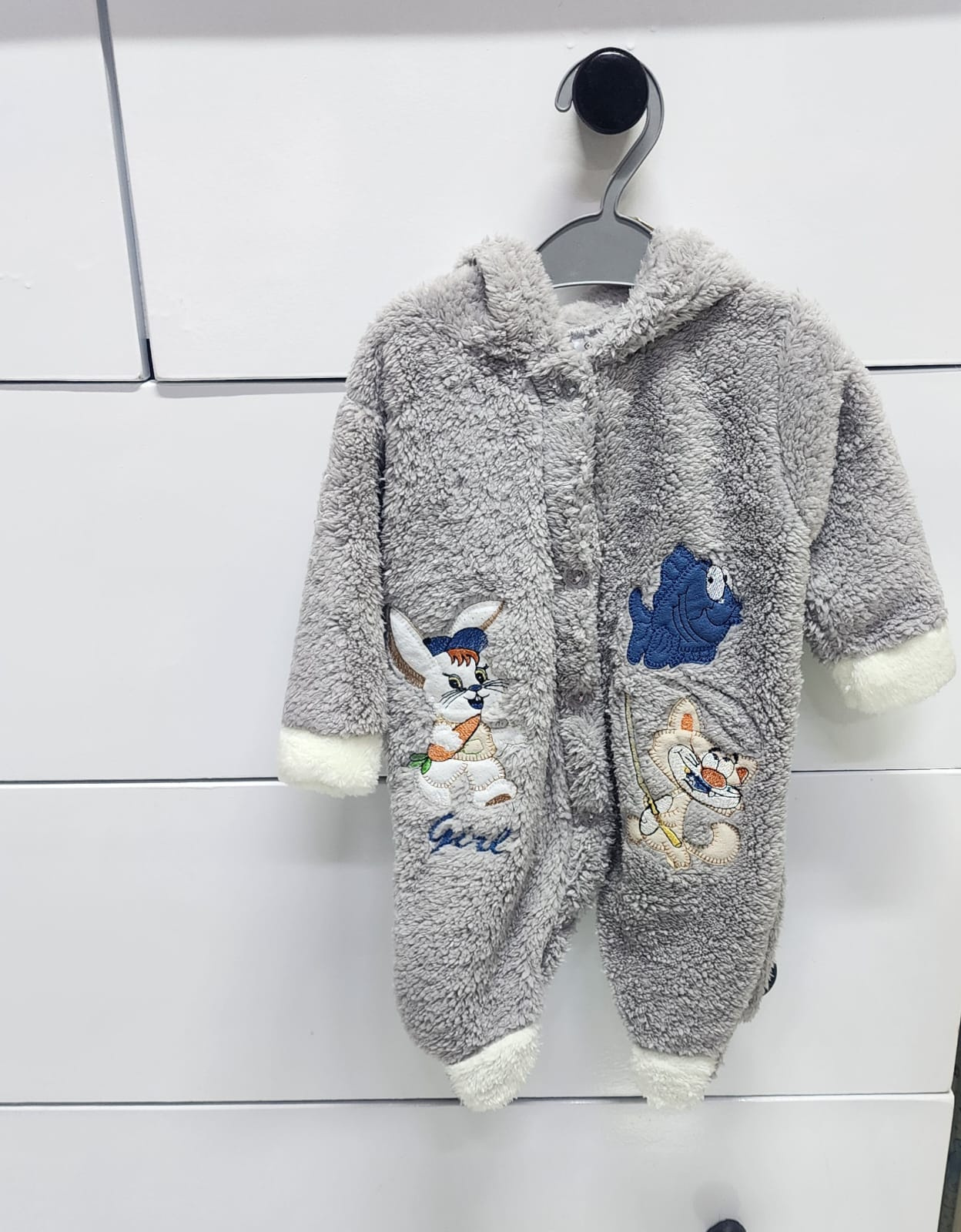 Fleece Baby Romper 3–6M Hooded Animal Outfit
