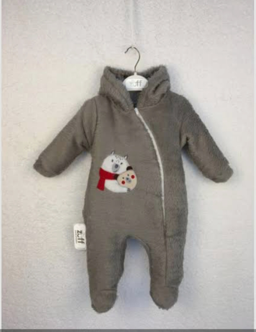 Zuff Heavy Fleece Baby Snowsuit Hooded Romper