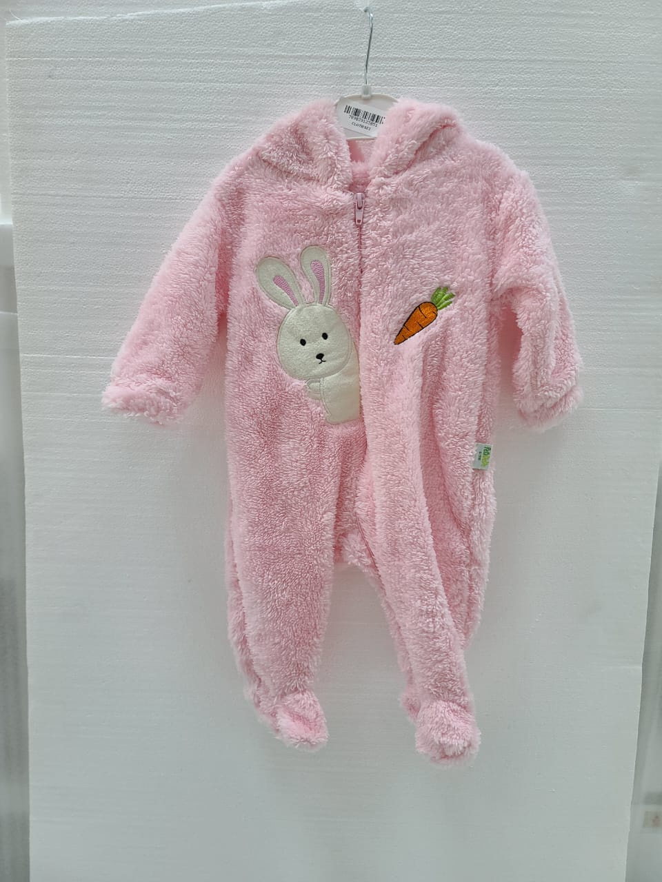 Pera Bebe Bunny Fleece Baby Romper Hooded