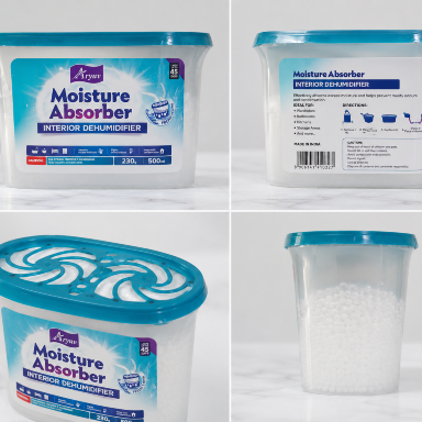Moisture Absorber Interior Dehumidifier 230g – Eliminates Damp & Odours