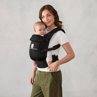 Ergobaby Omni Breeze Baby Carrier black – Breathable Mesh, All Carry Positions, Lumbar Support