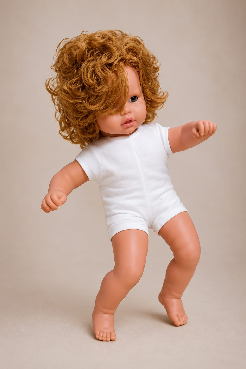 Realistic Baby Doll with Blue Eyes – Soft Vinyl Doll for Kids