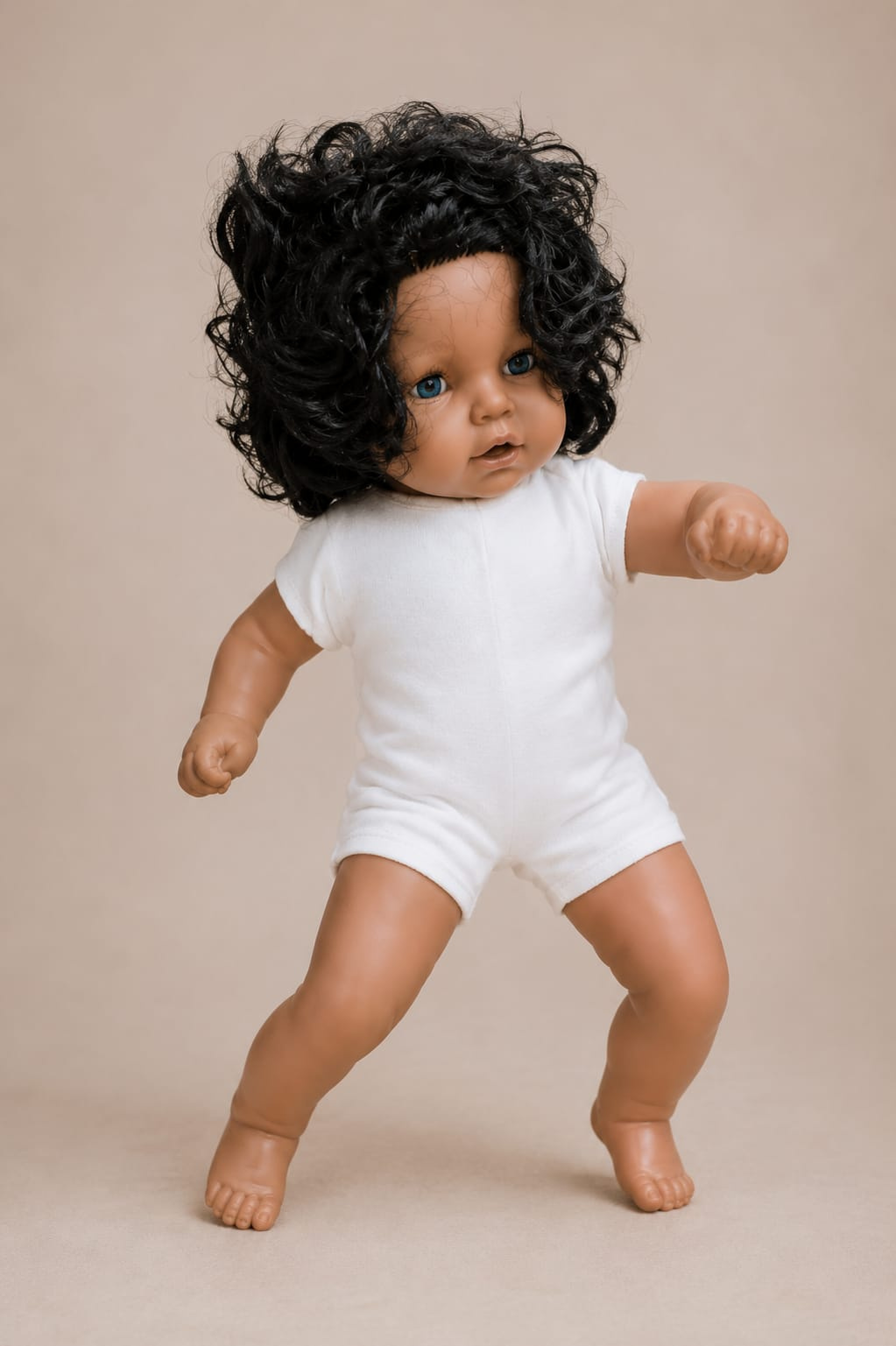 Realistic Baby Doll with Blue Eyes – Soft Vinyl Doll for Kids
