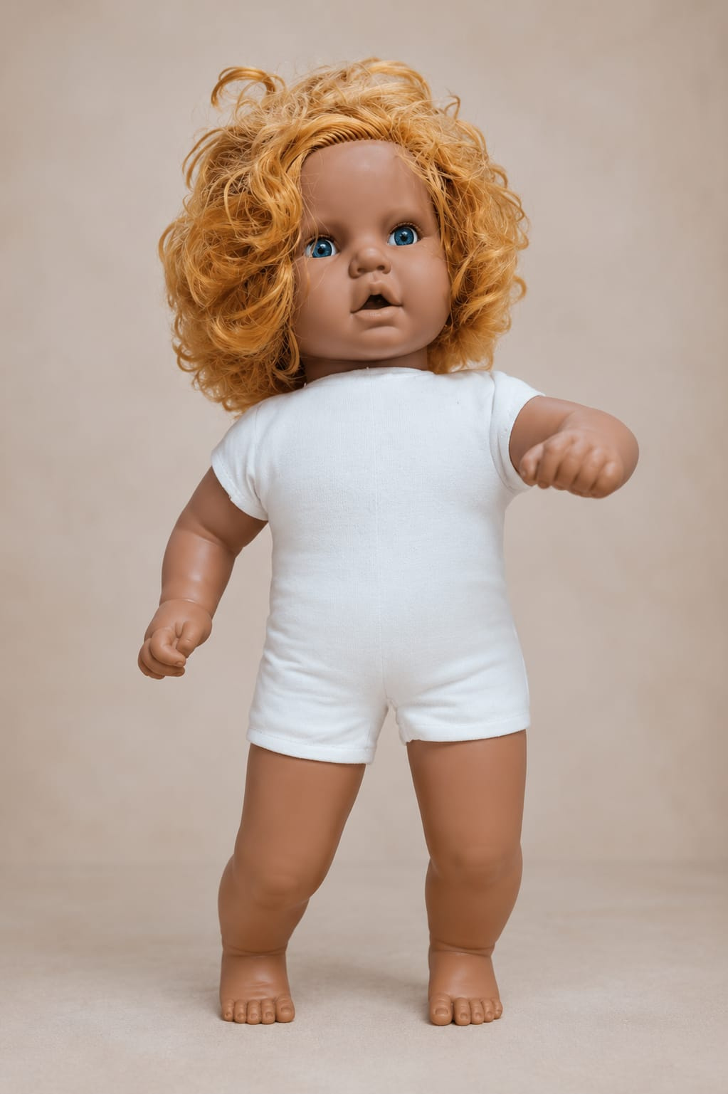Realistic Baby Doll with Blue Eyes – Soft Vinyl Doll for Kids