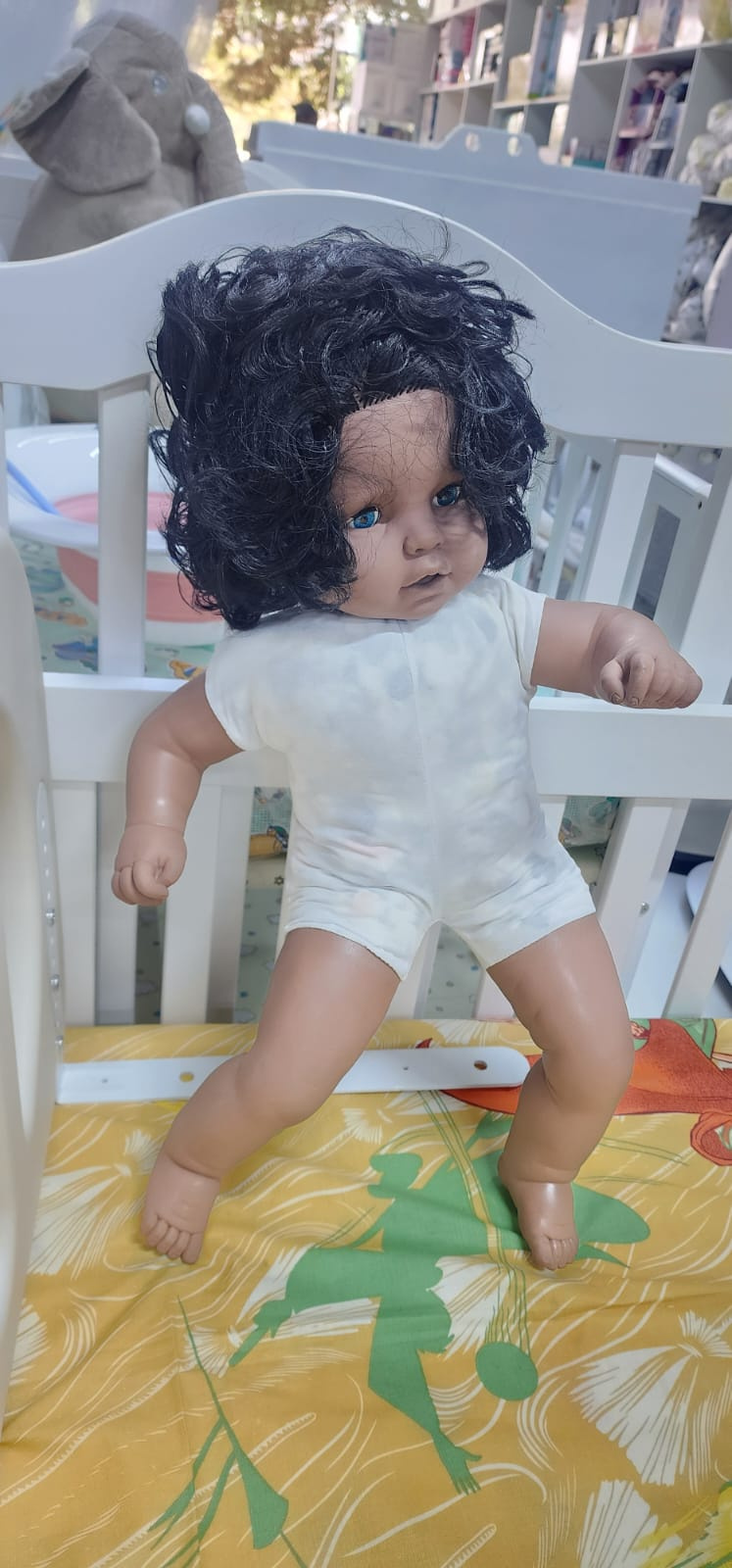 Realistic Baby Doll with Blue Eyes – Soft Vinyl Doll for Kids