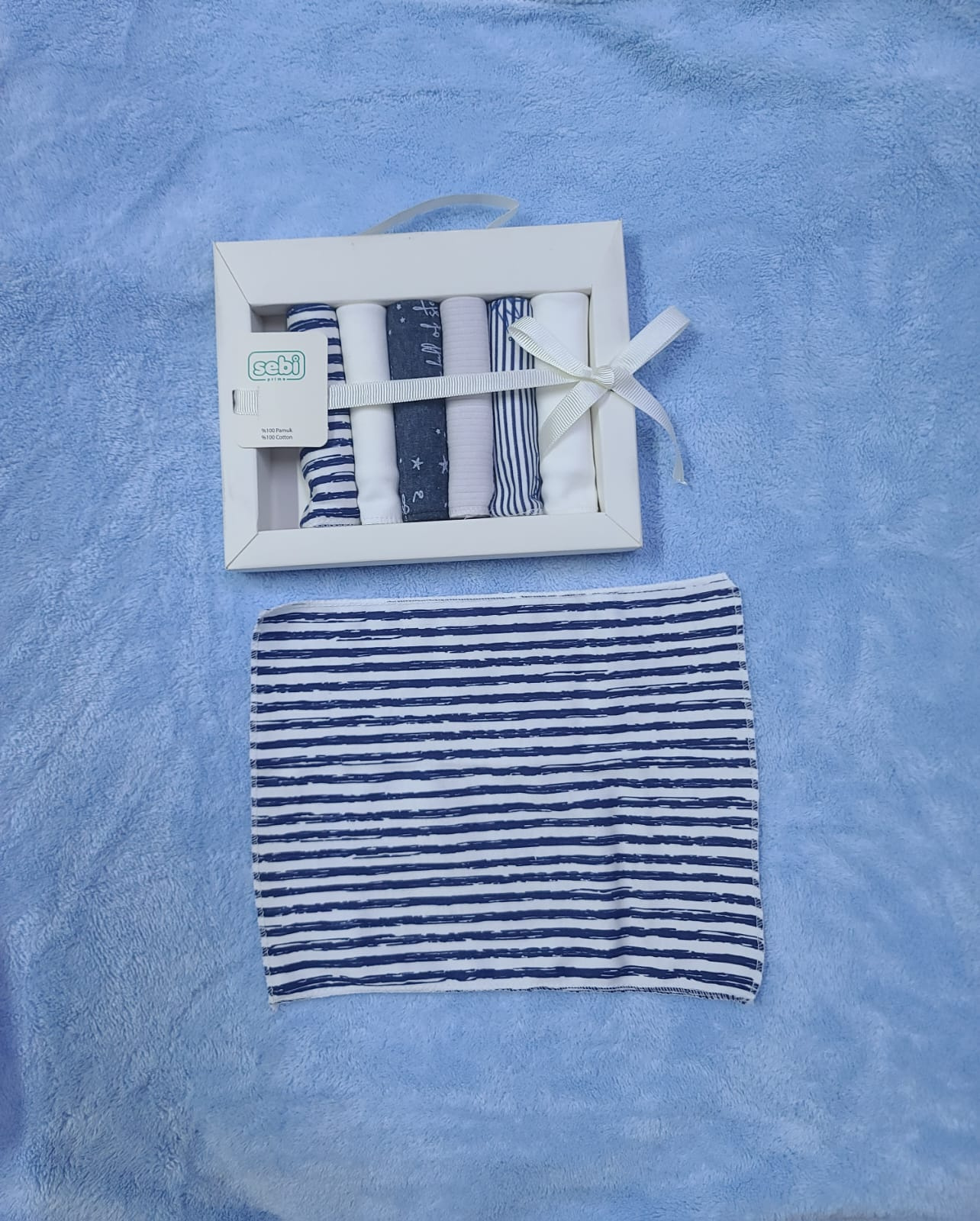 7pcs Cotton Baby Washcloth Set – Soft & Gentle Sebi Washcloths for Babies