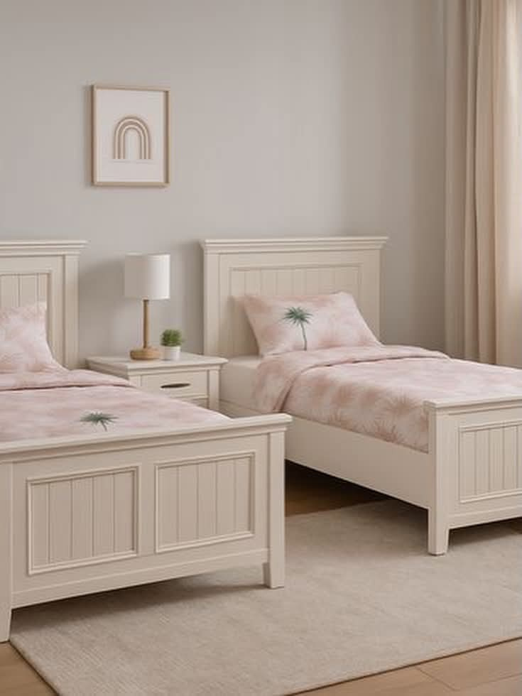 Open Wooden Toddler Bed 3.5x6ft – Spacious Kids Bed with Modern Design