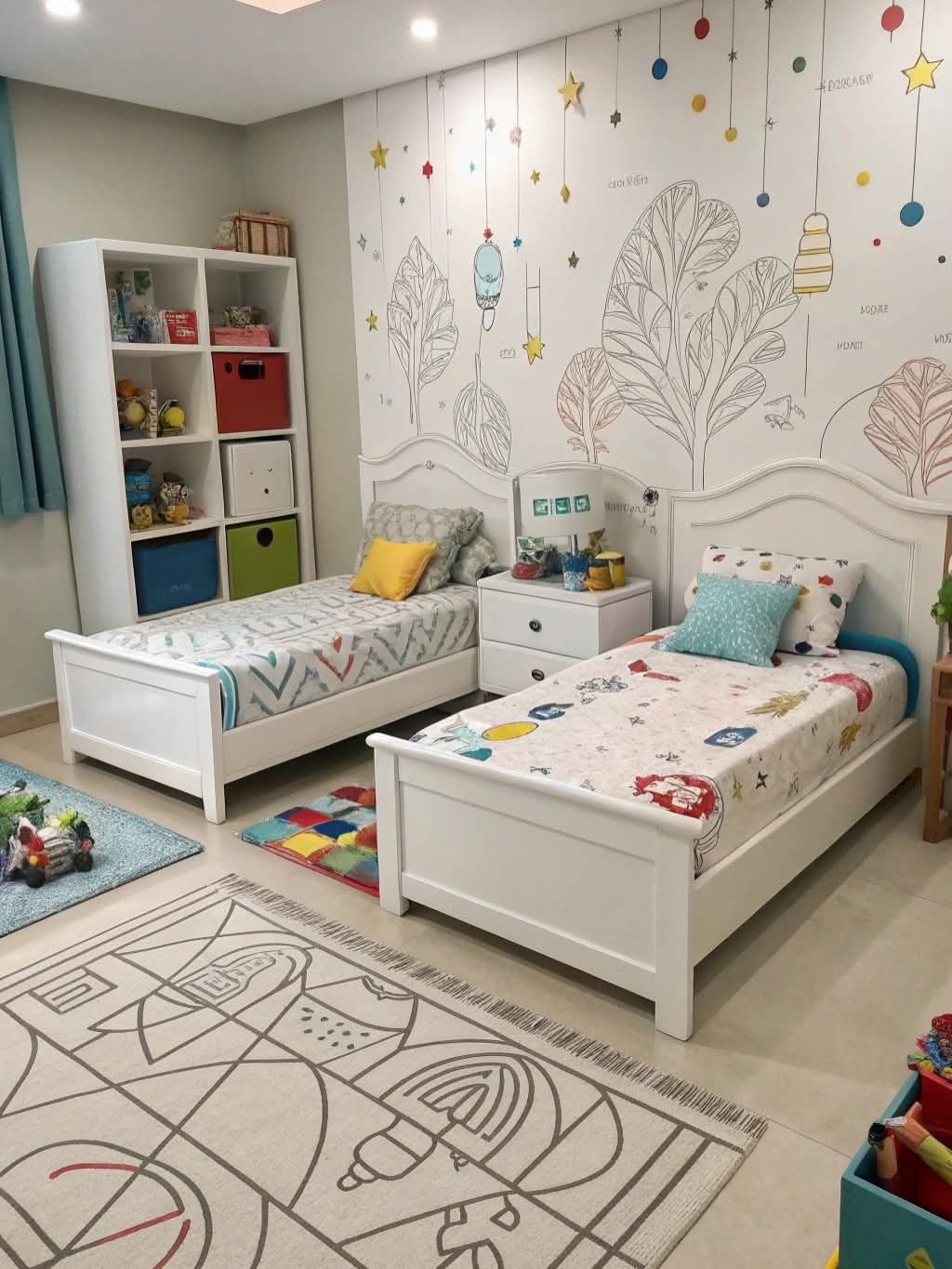 Open Wooden Toddler Bed 3.5x6ft – Spacious Bed with Modern Design