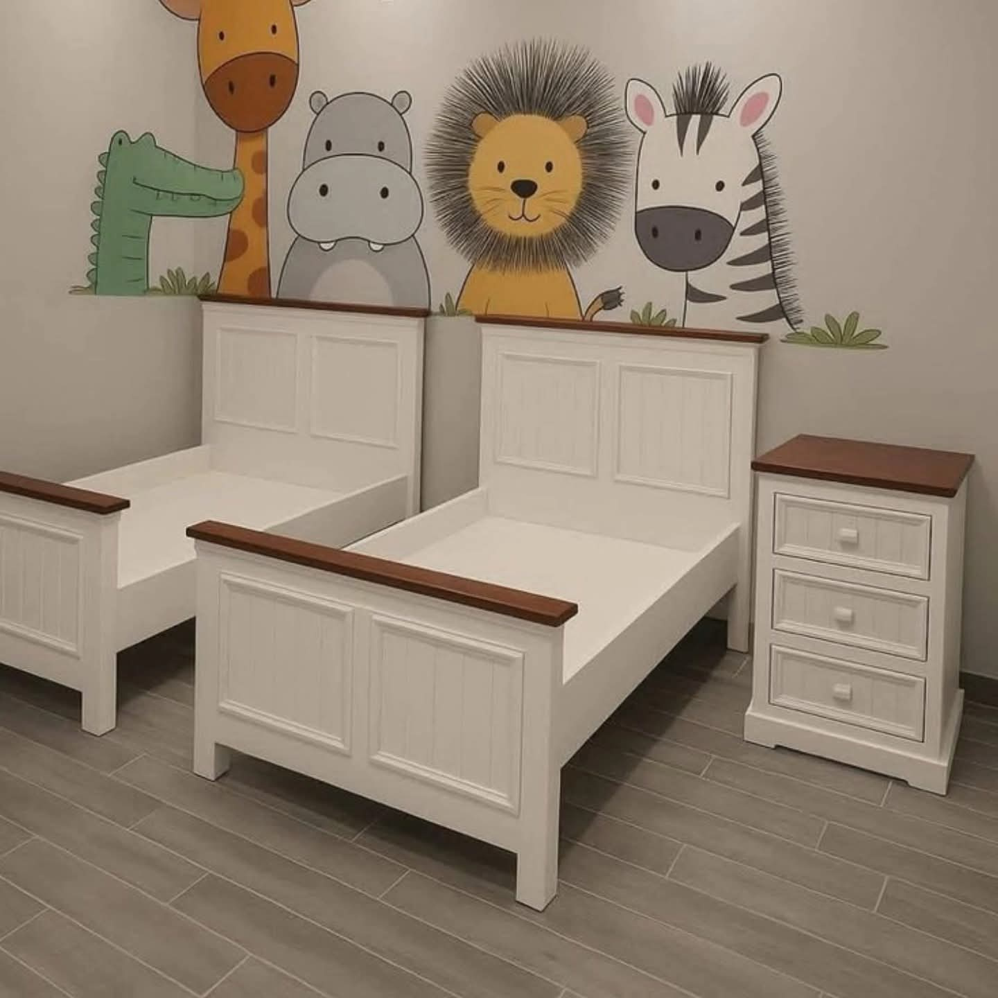 Open Wooden Toddler Bed 3.5x6ft – Spacious Bed with Modern Design