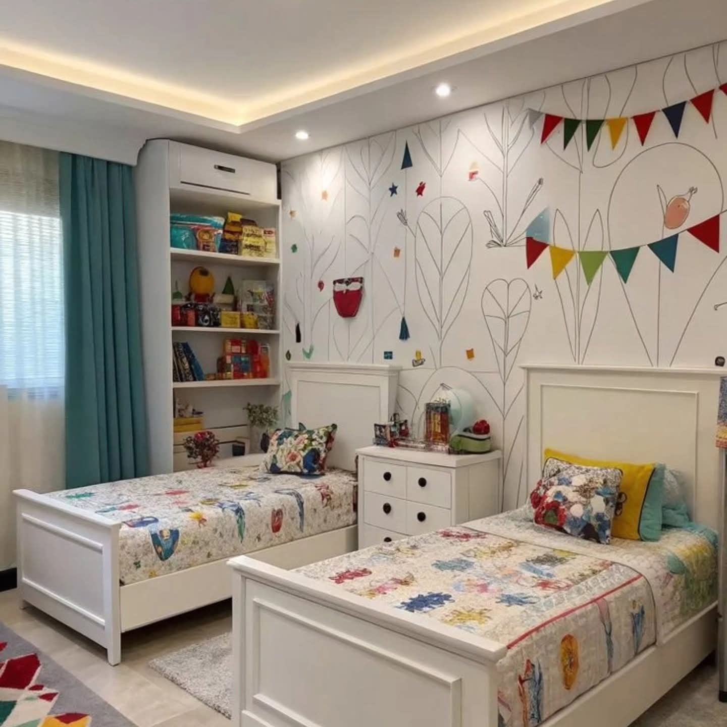 Open Wooden Toddler Bed 3.5x6ft – Spacious Bed with Modern Design