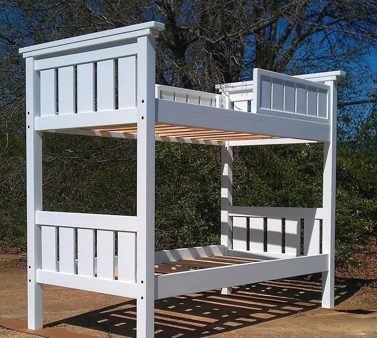 Twin Over Twin Bunk Bed with Safety Guardrails & Ladder | Kids Bunk Beds Kenya
