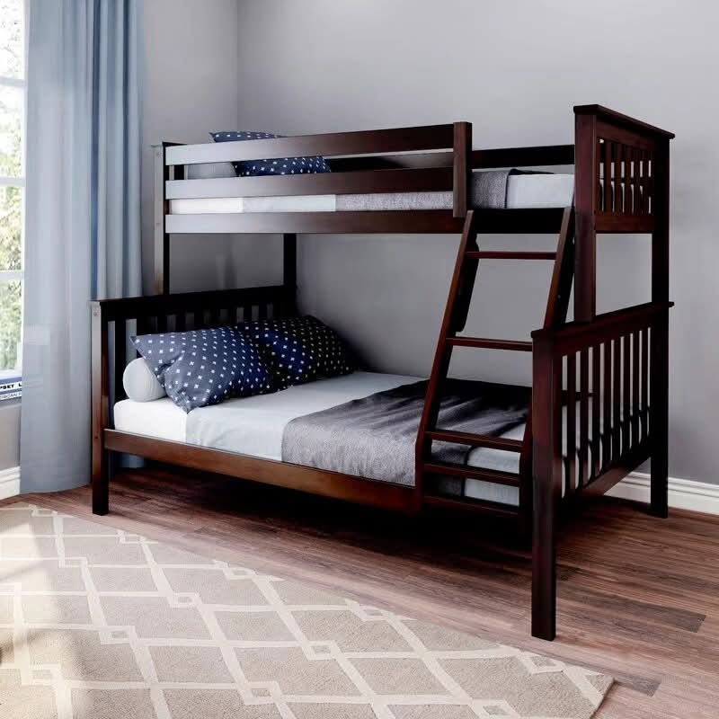 Twin Over Twin Bunk Bed with Safety Guardrails & Ladder | Kids Bunk Beds Kenya