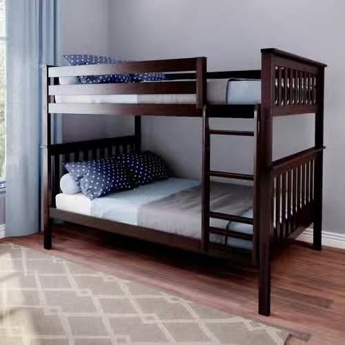 Twin Over Twin Bunk Bed with Safety Guardrails & Ladder | Kids Bunk Beds Kenya