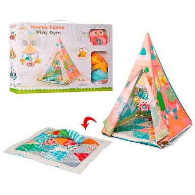 Happy Space 2-in-1 Kids Play Tent & Baby Gym Foldable Indoor Playhouse