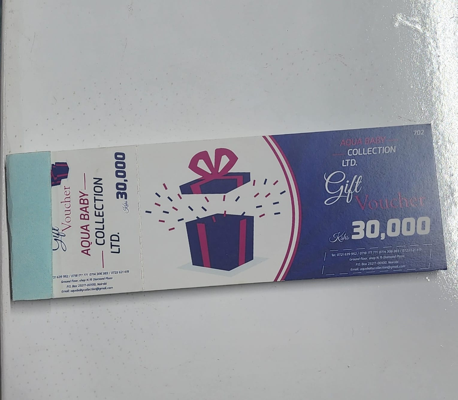 Aqua Baby Collection Ltd. KSh 30,000 Gift Voucher | Premium Baby Gift Card Kenya