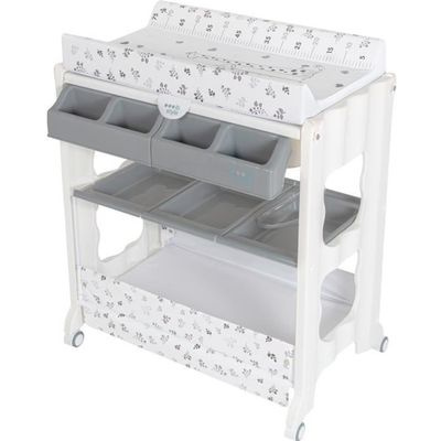 2-in-1 & 3-in-1 Baby Bathing and Changing Station with Storage & Wheels
