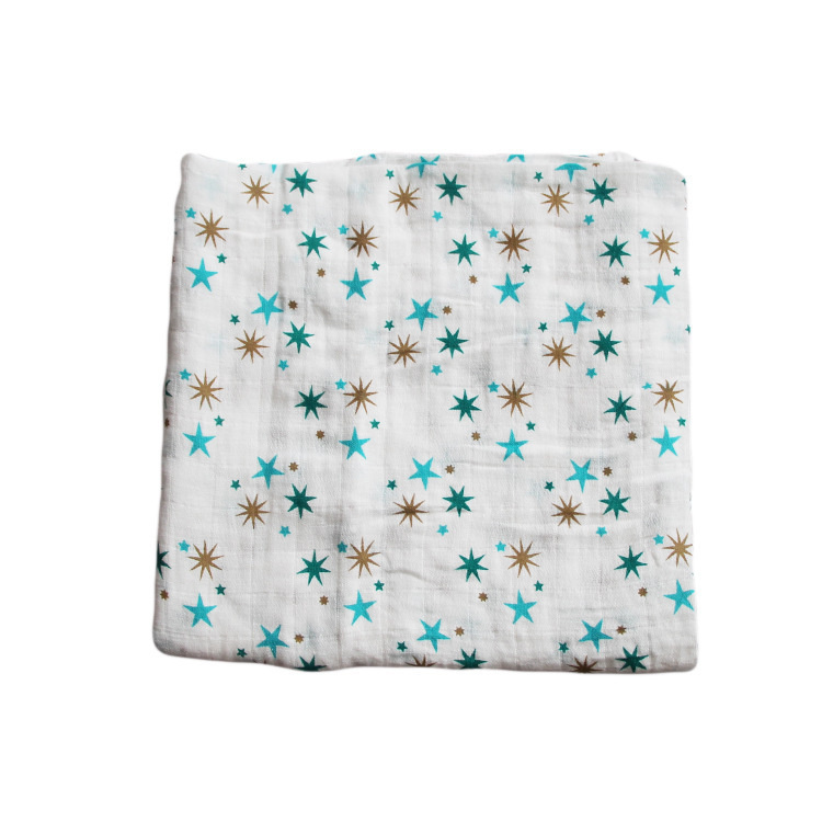 120x120 cm Muslin Swaddle Blanket | Breathable Cotton Baby Wrap