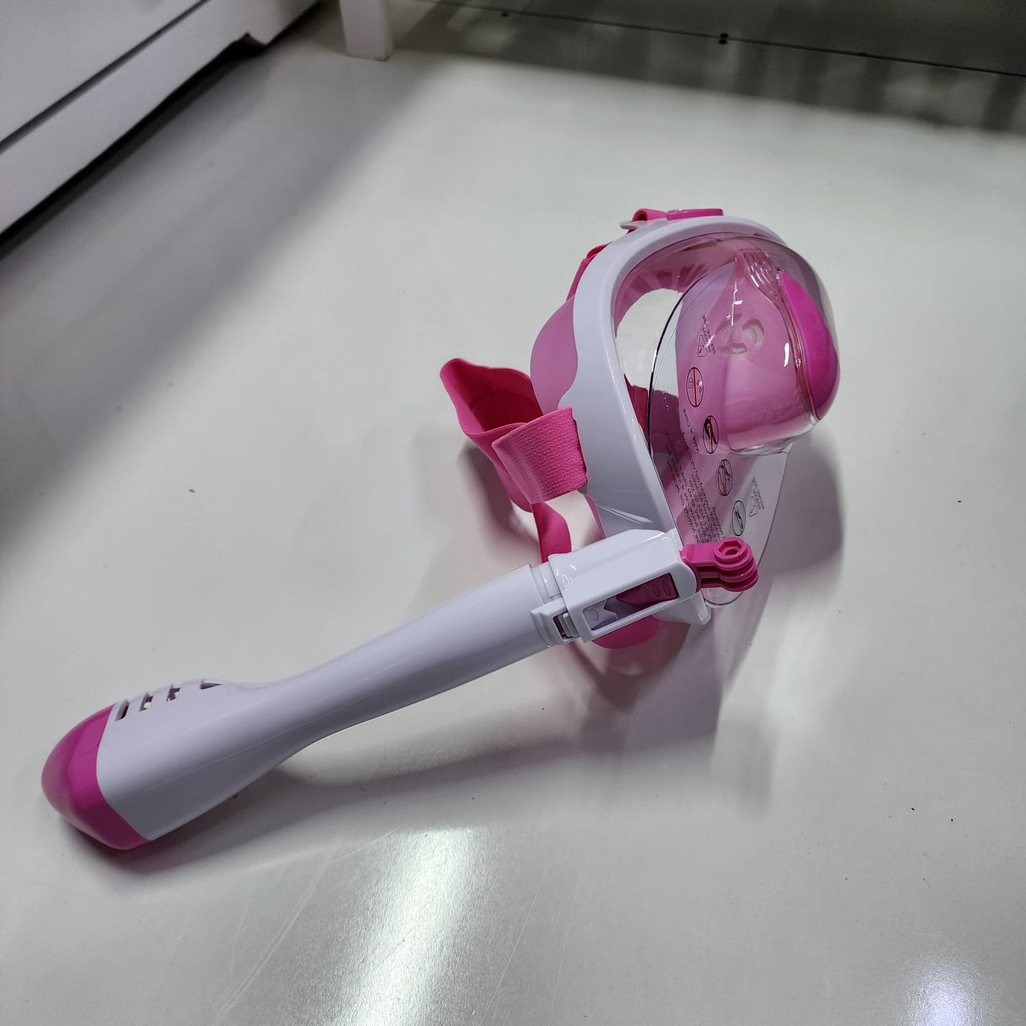 WSOBUE Full Face Snorkeling Mask Set Pink with 180° Panoramic View | Aqua Baby Collection