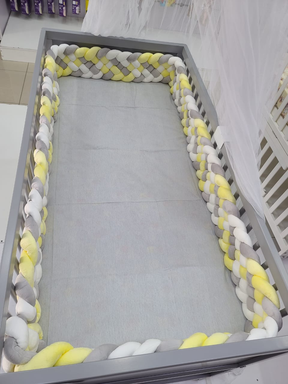 Braided  cot bumpers  large 6 braids