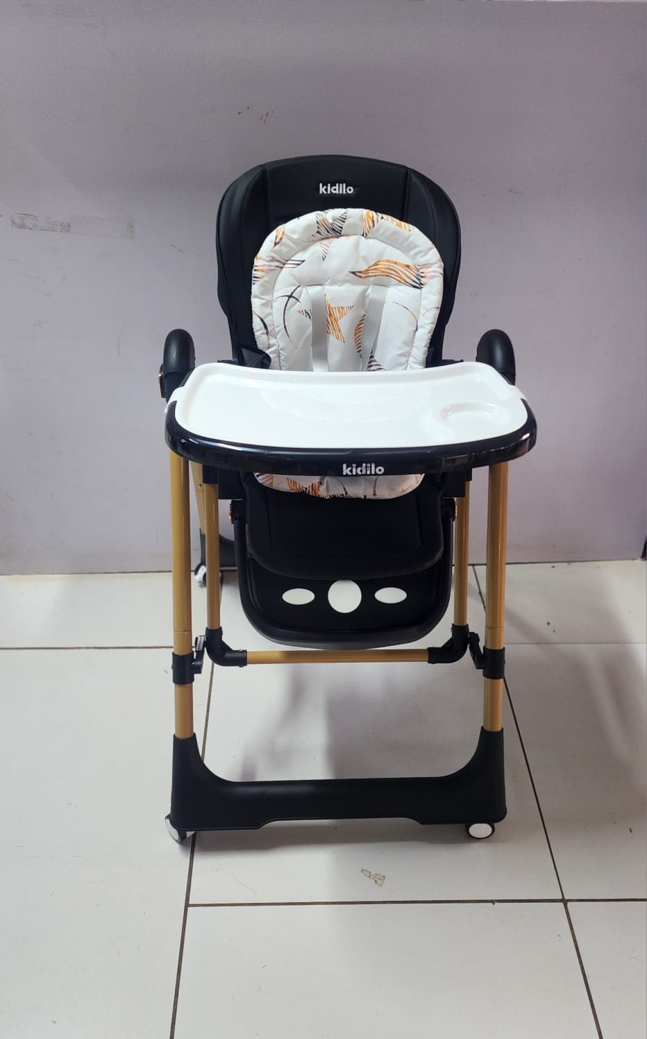 Kidilo 2-in-1 High Feeding Chair & Manual Swing | Adjustable Baby Feeding Chair