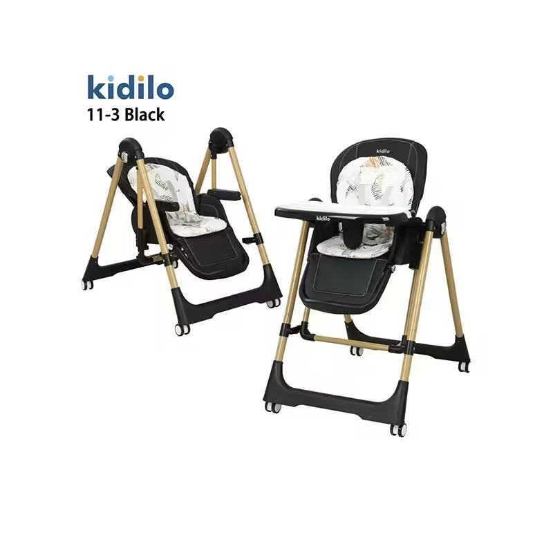 Kidilo 2-in-1 High Feeding Chair & Manual Swing | Adjustable Baby Feeding Chair
