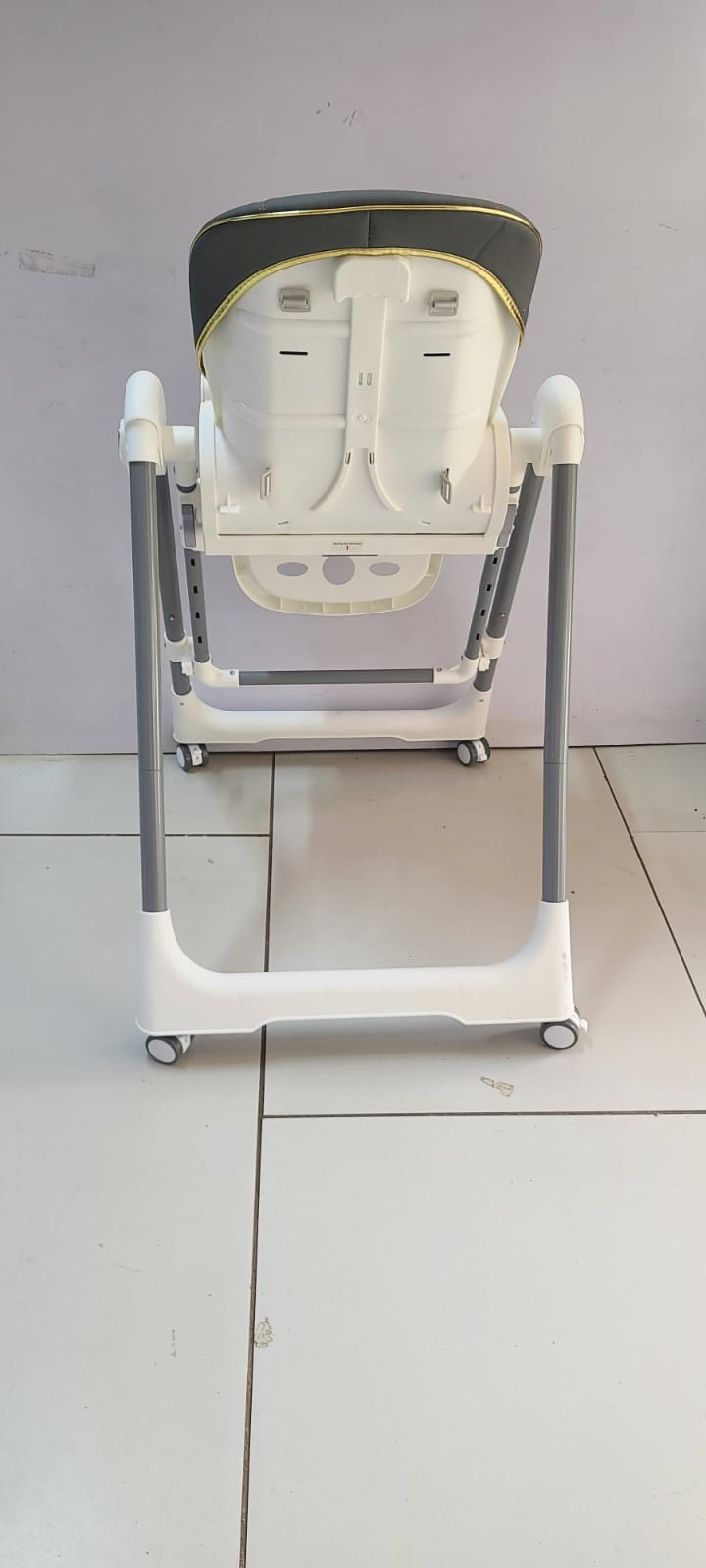 2-in-1 Adjustable Baby High Chair & Manual Swing – Grey & White