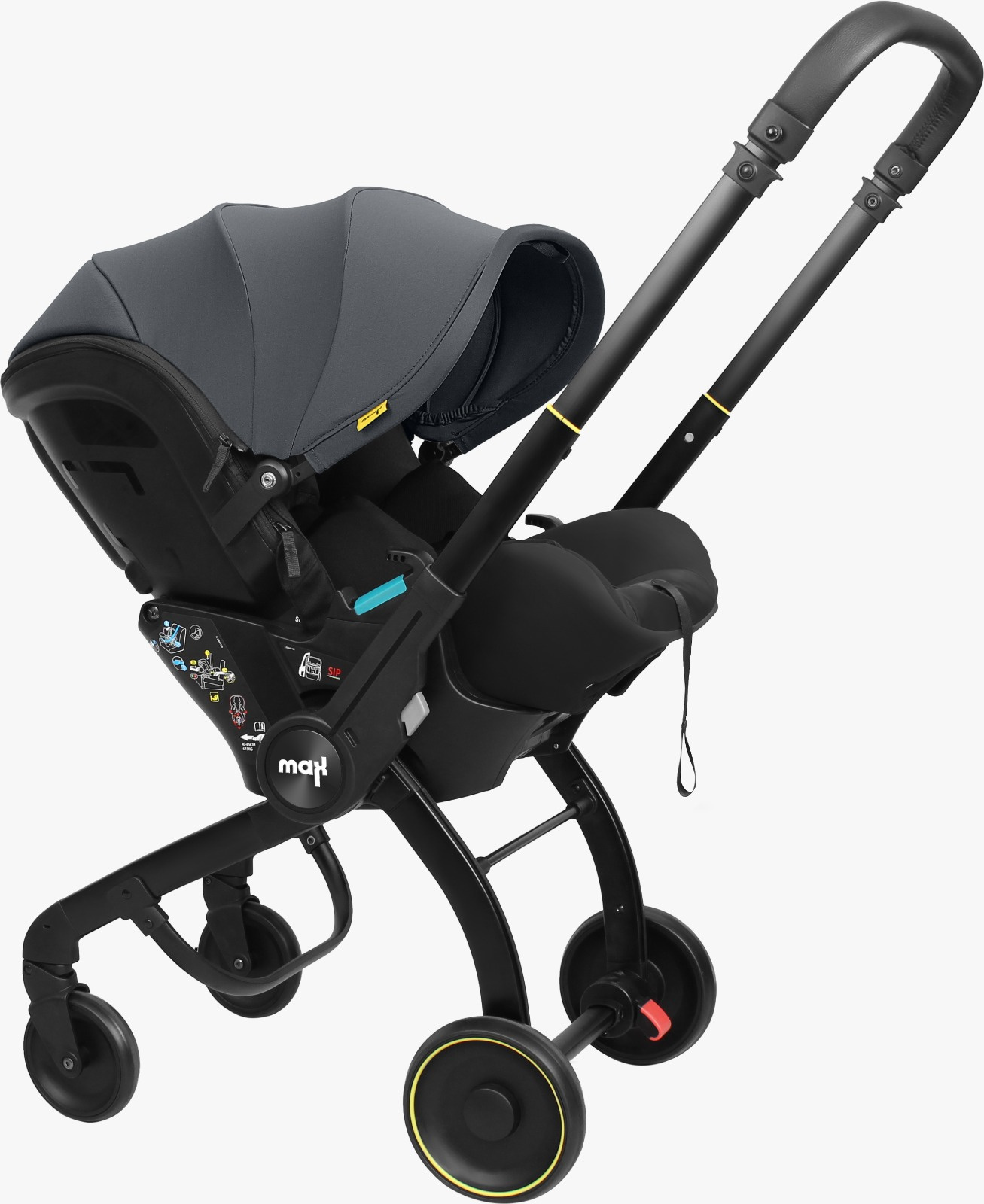 4 in 1 Max Baby Stroller Travel System with Infant Car Seat – Gray | Aquababy Collection Kenya