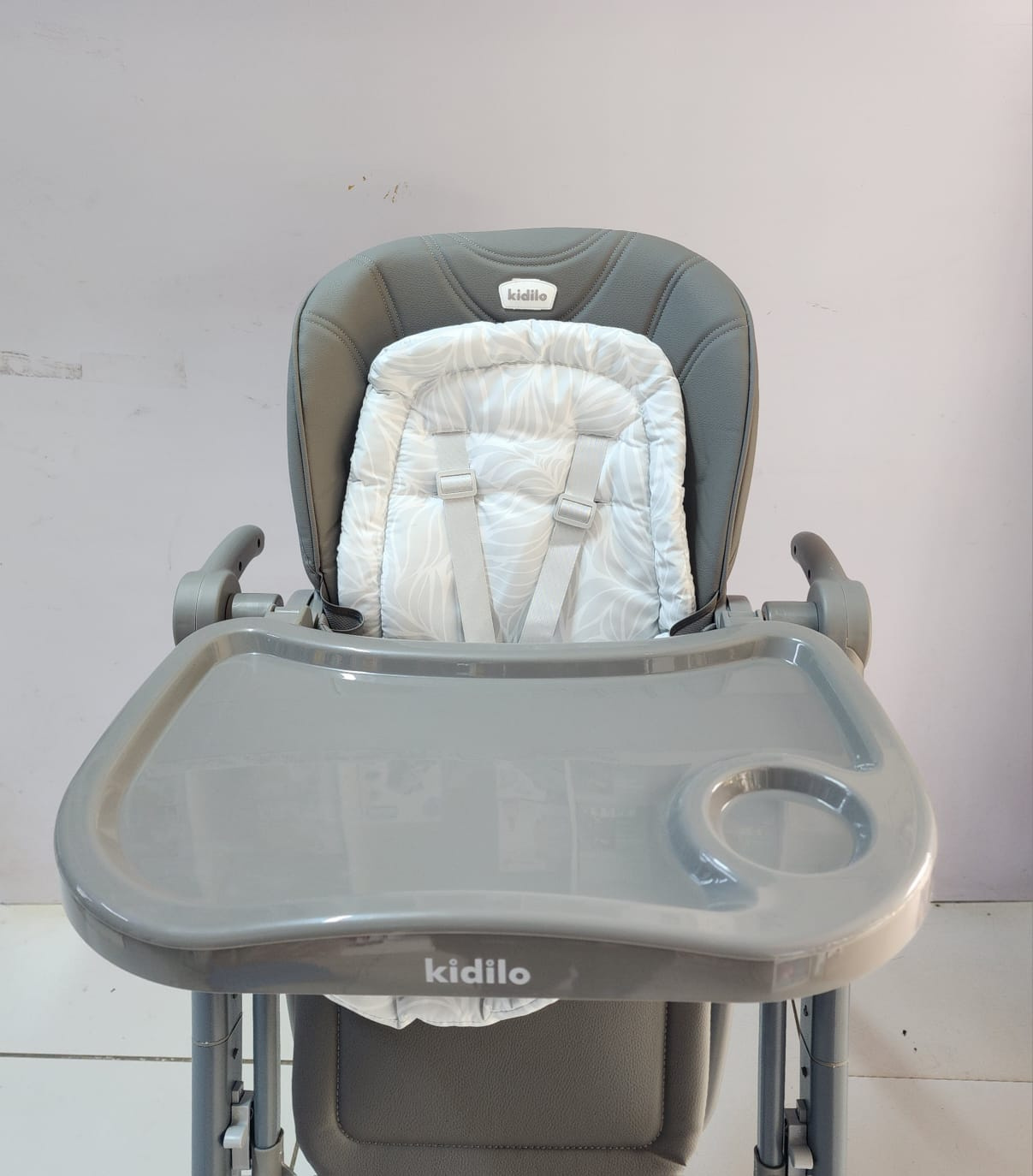Kidilo Manual Swing Feeding Chair – Gray | Adjustable Baby High Chair | Aquababy Collection Kenya