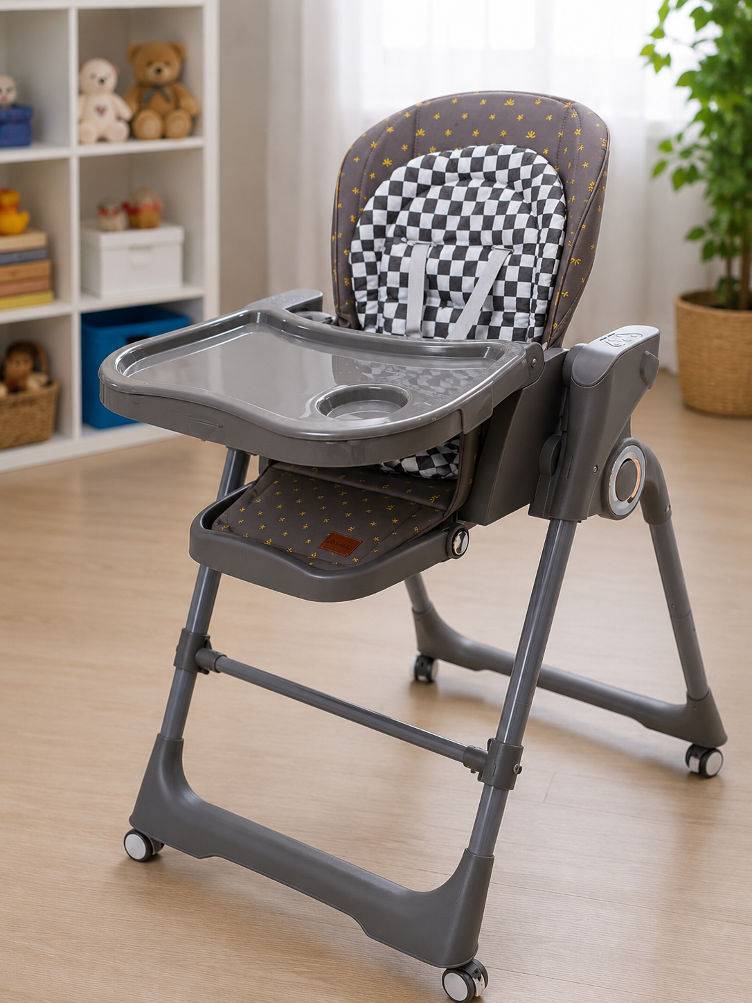 Electric Adjustable Baby High Chair Gray | Reclining Feeding Chair | Aquababy Collection Kenya