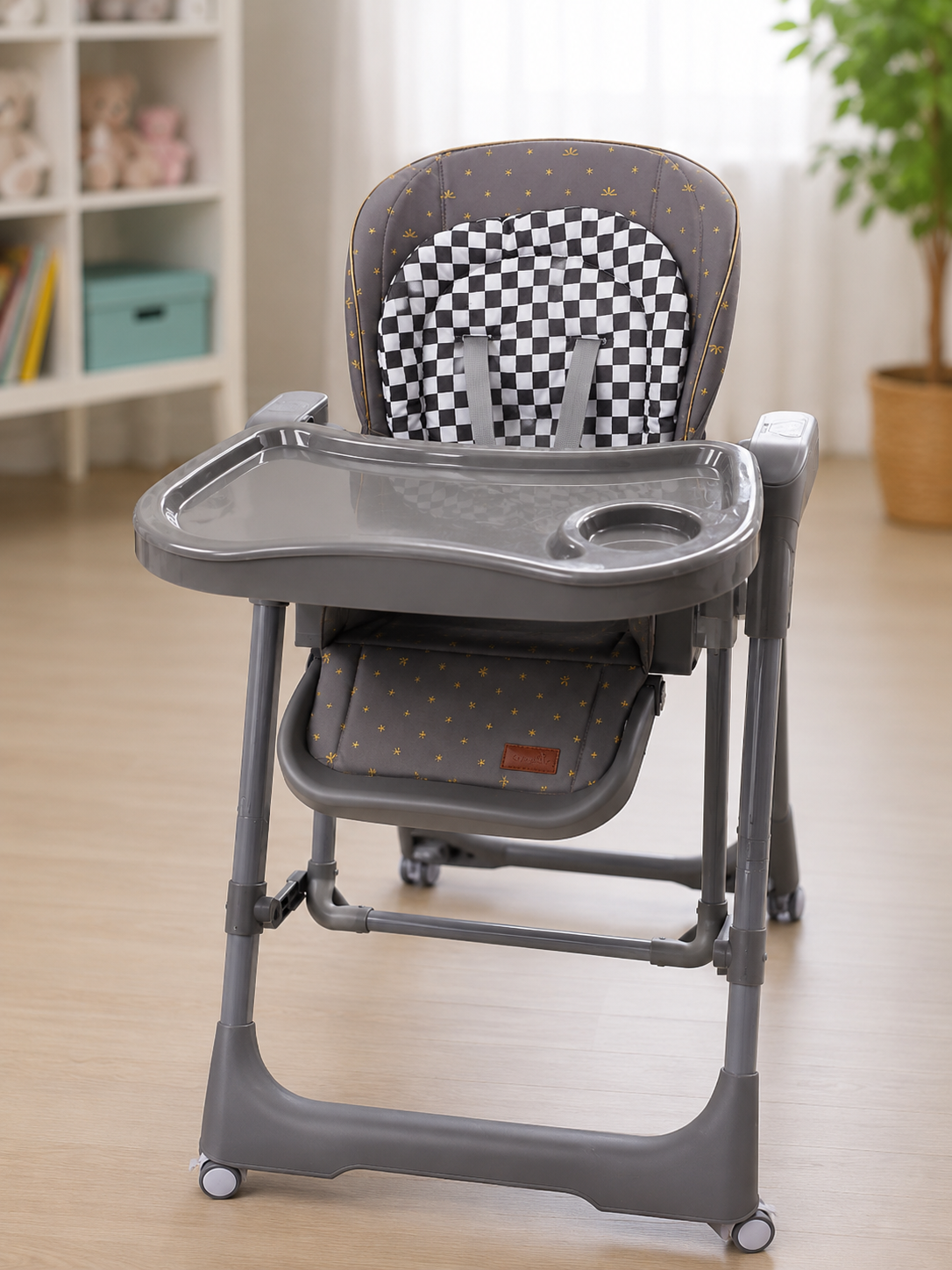 Electric Adjustable Baby High Chair Gray | Reclining Feeding Chair | Aquababy Collection Kenya