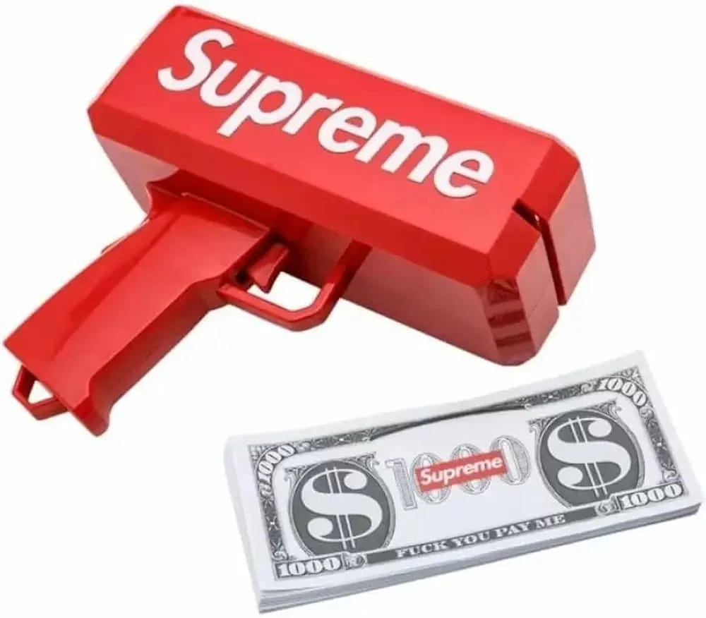 Supreme Cash Cannon money gun from the SS17 collection