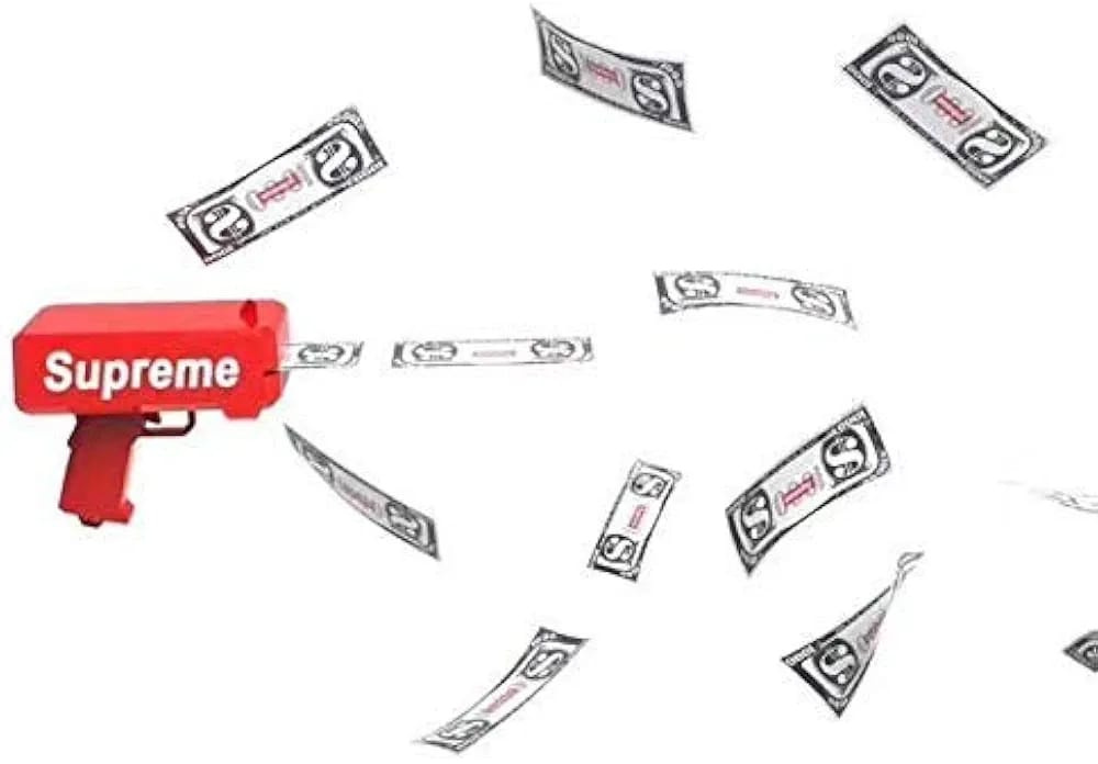 Supreme Cash Cannon money gun from the SS17 collection