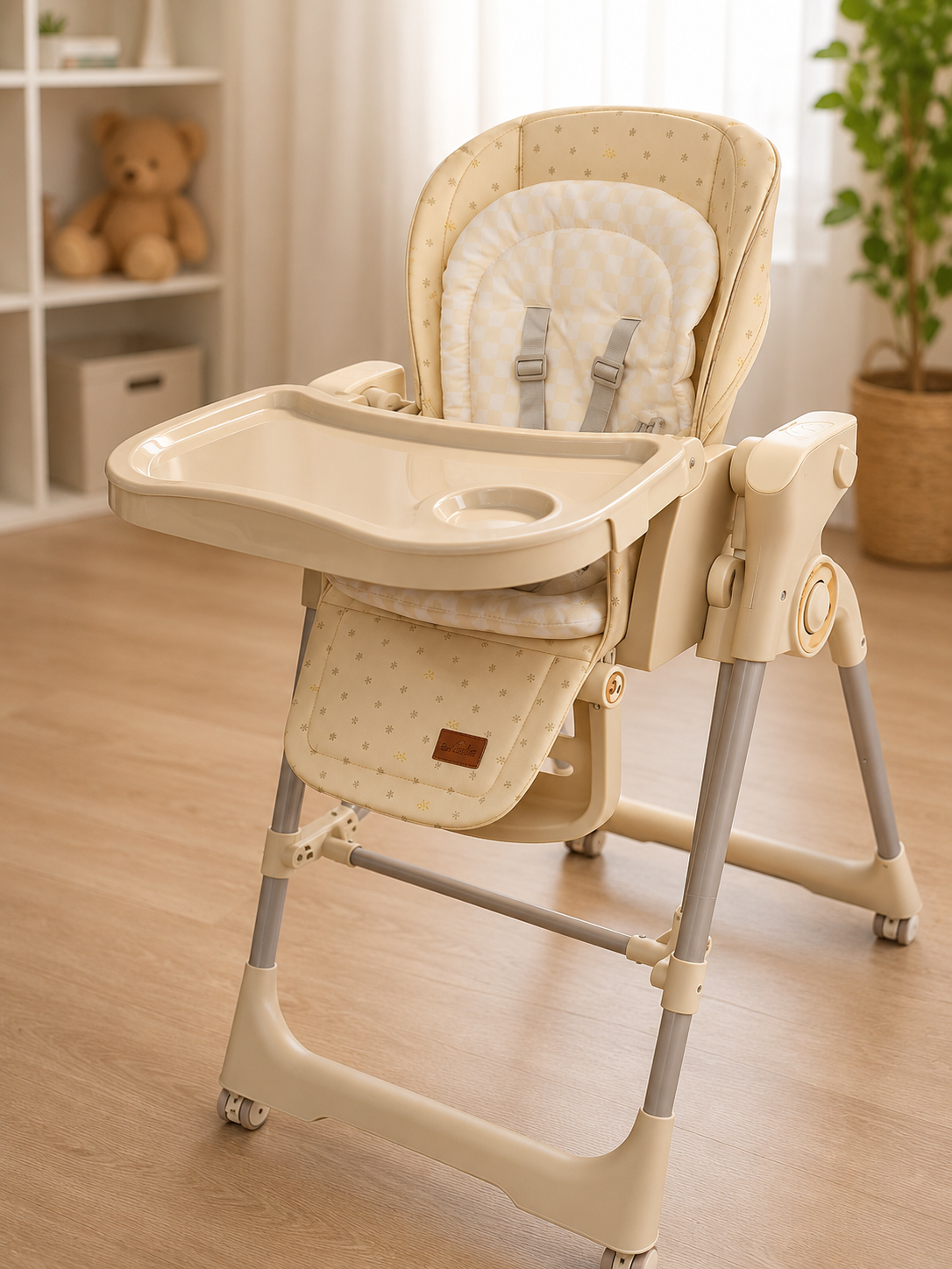 Electric Adjustable Baby High Chair Beige | Reclining Feeding Chair | Aquababy Collection Kenya