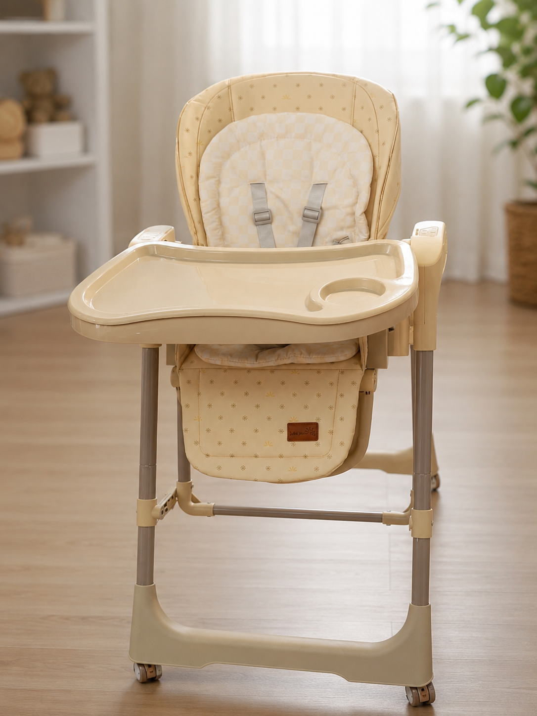 Electric Adjustable Baby High Chair Beige | Reclining Feeding Chair | Aquababy Collection Kenya