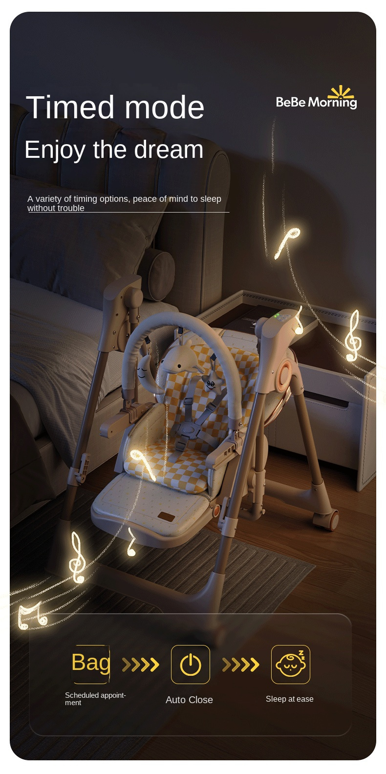 Electric Adjustable Baby High Chair Beige | Reclining Feeding Chair | Aquababy Collection Kenya