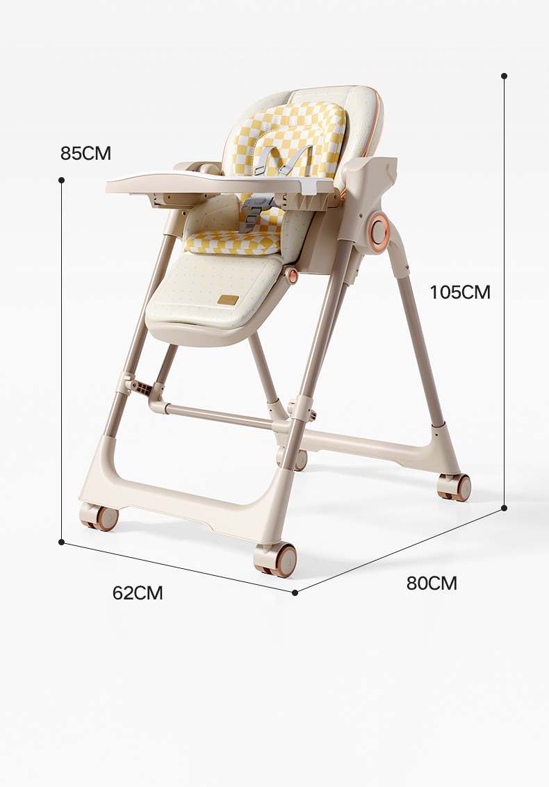 Electric Adjustable Baby High Chair Beige | Reclining Feeding Chair | Aquababy Collection Kenya