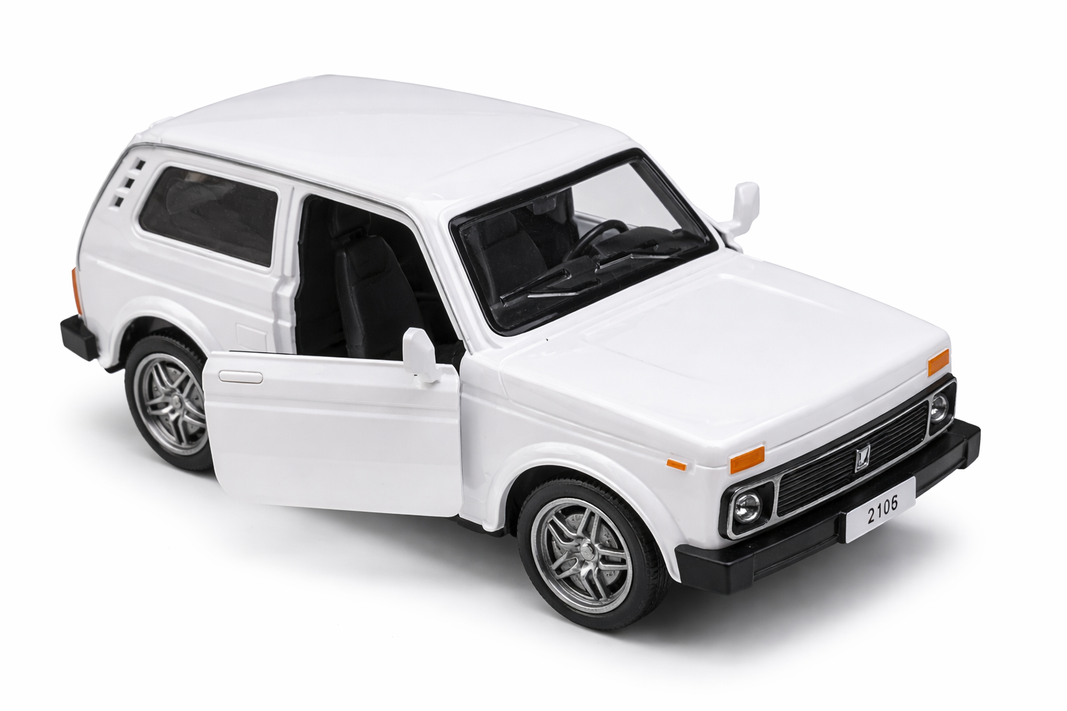 Black 4x4 Diecast Toy SUV Car with LED Lights & Opening Doors | Kids Toy Car