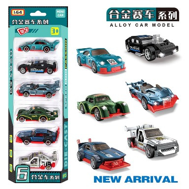 6pcs Alloy Die-Cast Toy Car Set – Mini Metal Cars for Kids