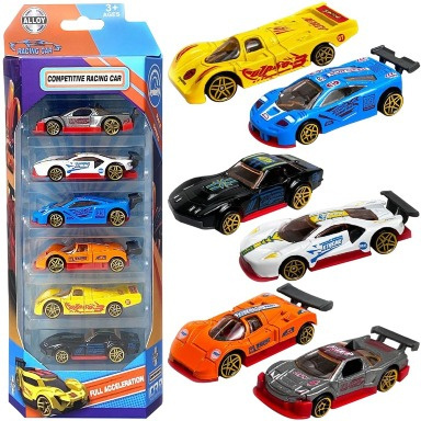 6pcs Alloy Die-Cast Toy Car Set – Mini Metal Cars for Kids