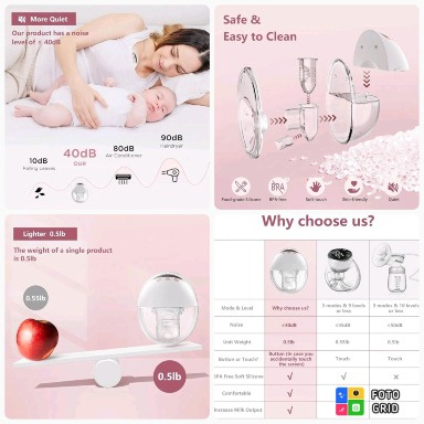 Wearable single electric  breastpump