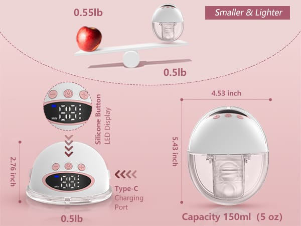 Wearable single electric  breastpump