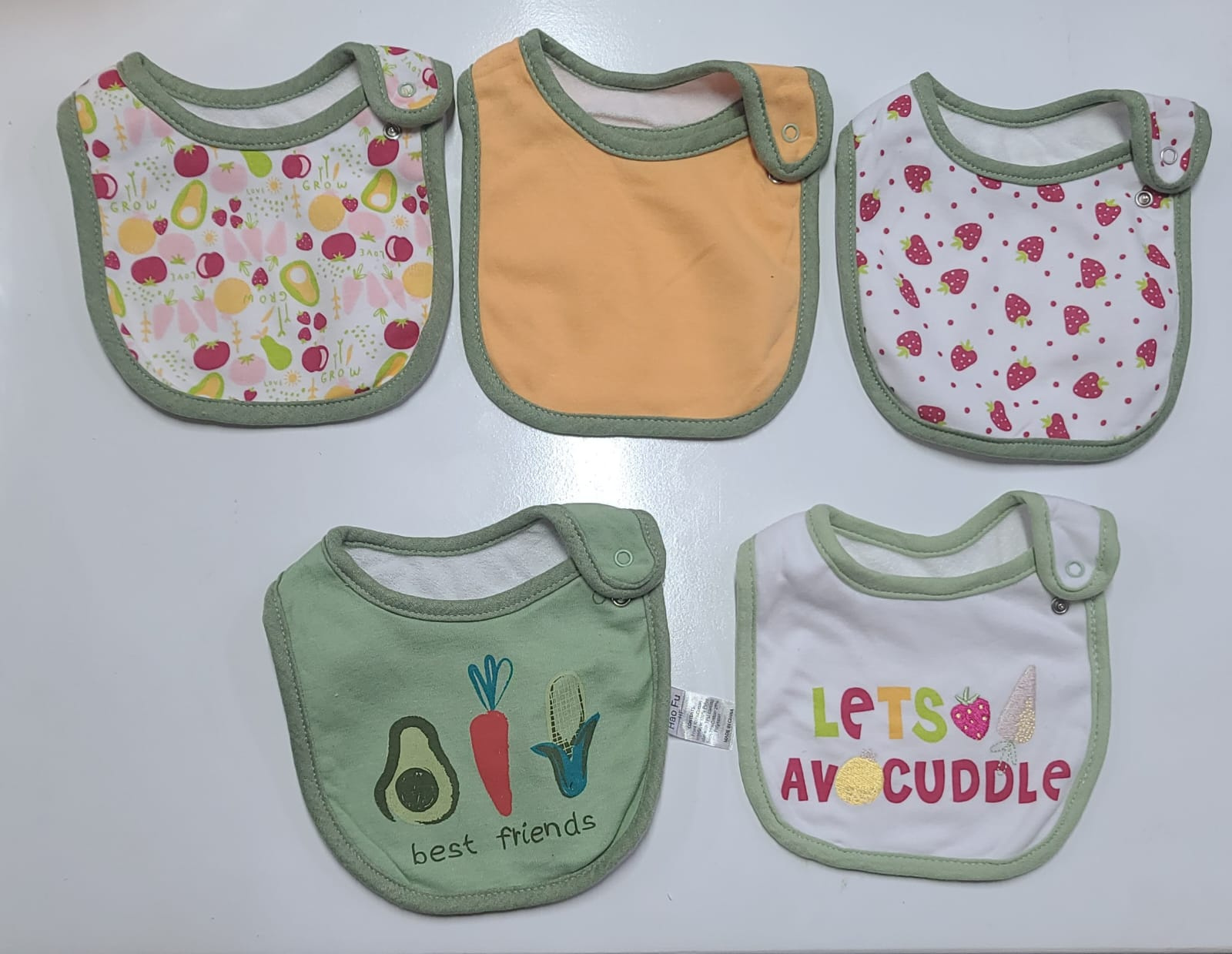 Cute 5pcs Baby Bib Set for Newborns – Soft Absorbent Feeding Bibs | Aquababy Collection Kenya