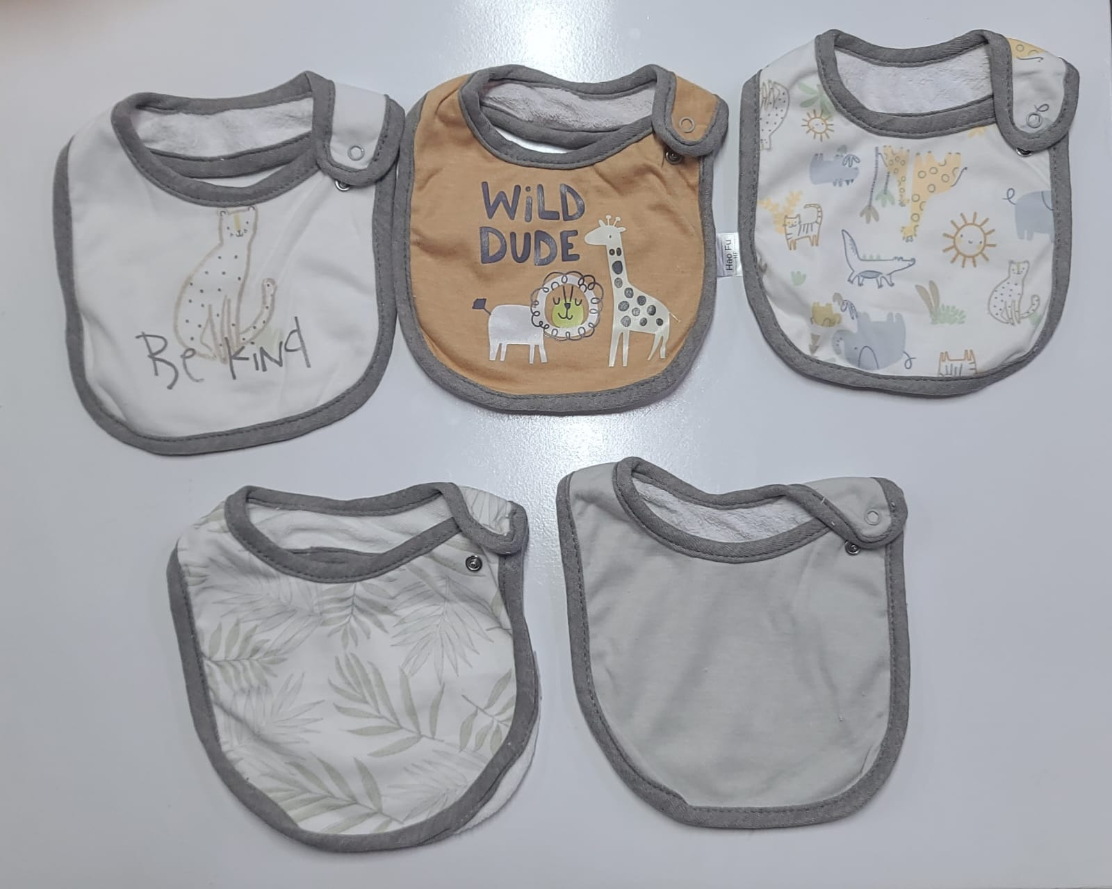 Cute 5pcs Baby Bib Set for Newborns – Soft Absorbent Feeding Bibs | Aquababy Collection Kenya