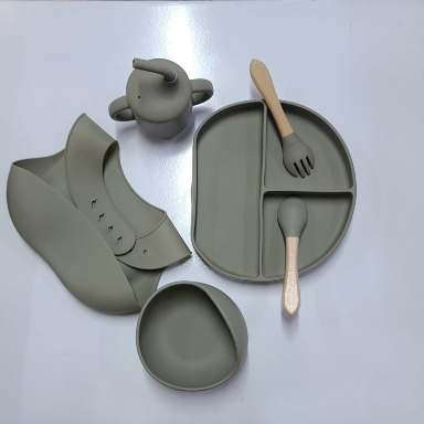 Silicone Baby Feeding Set – Complete Weaning Kit with Suction Plate | Aquababy Collection Kenya