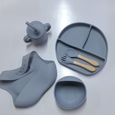Silicone Baby Feeding Set – Complete Weaning Kit with Suction Plate | Aquababy Collection Kenya